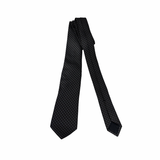 GUCCI BEE EMBROIDERY TIE BLACK [3000207]