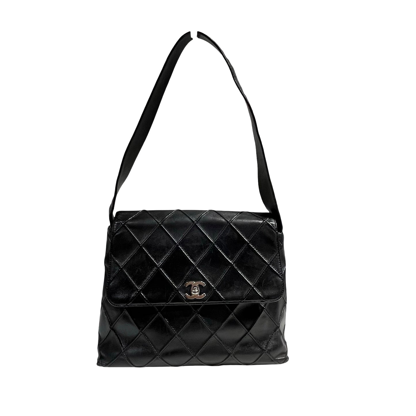 CHANEL QUILTED VINTAGE BLK SHOULDER BAG [3001101]