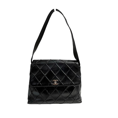 CHANEL QUILTED VINTAGE BLK SHOULDER BAG [3001101]