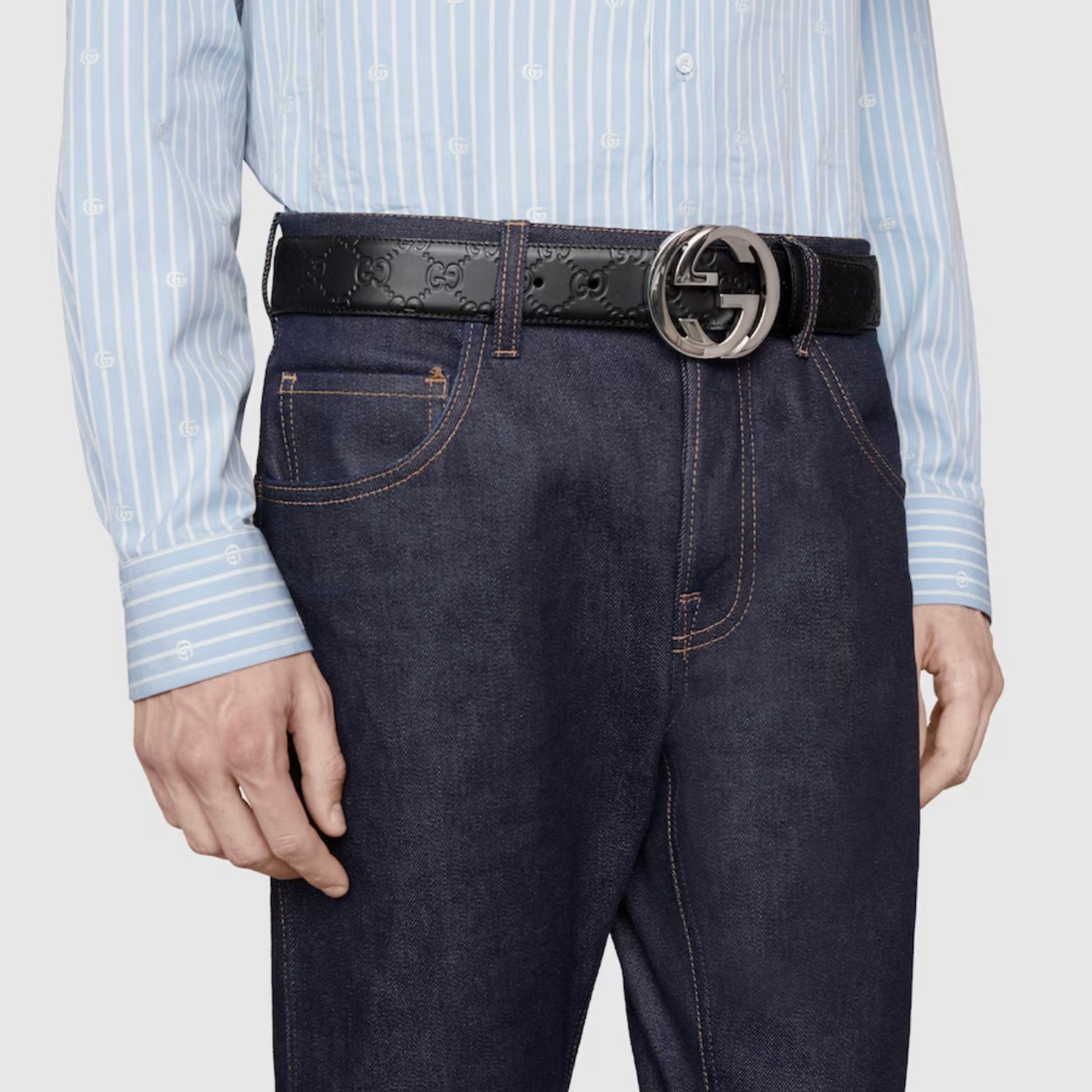 GUCCI BELT WITH INTERLOCKING G BUCKLE 110CM [3000287]