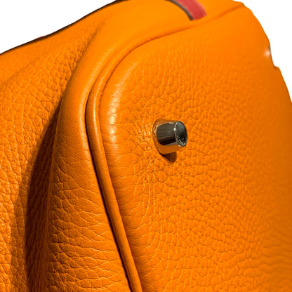 HERMES PICOTIN 26 RED ORANGE PHW [A04199]