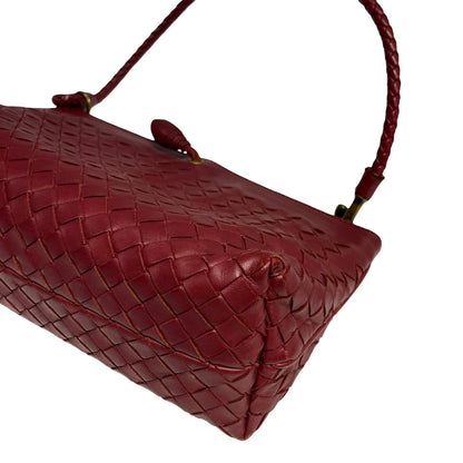 BOTTEGA VENETA RED LEATHER SHOULDER POUCH [3000655]