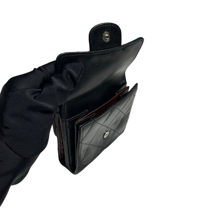 CHANEL WALLET BLACK LAMBSKIN PHW [3000631]