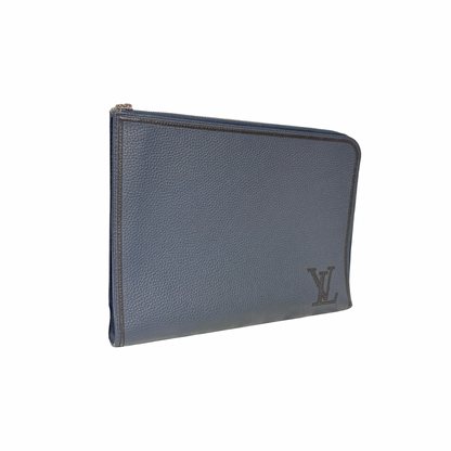 LV CLUTCH NAVY CALFSKIN PHW [3000203]
