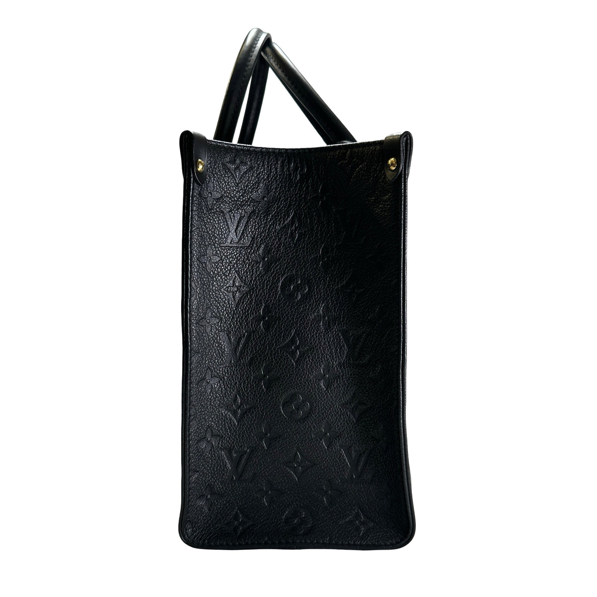 Used LOUIS VUITTON Monogram Empreinte On The Go MM Tote Bag Black GHW
