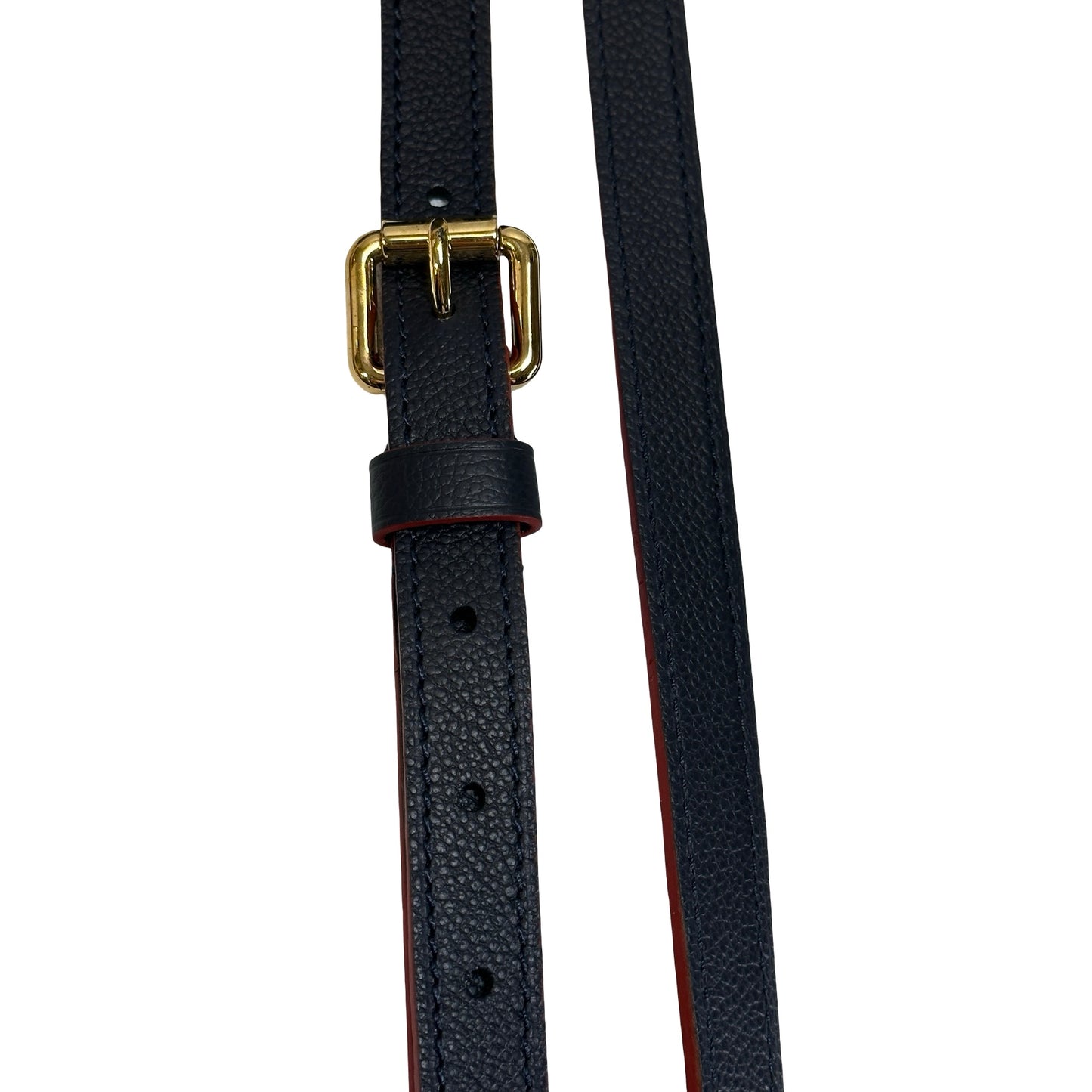 LOUIS VUITTON Monogram Empreinte Pochette Metis Crossbody Bag Navy Blue Red GHW