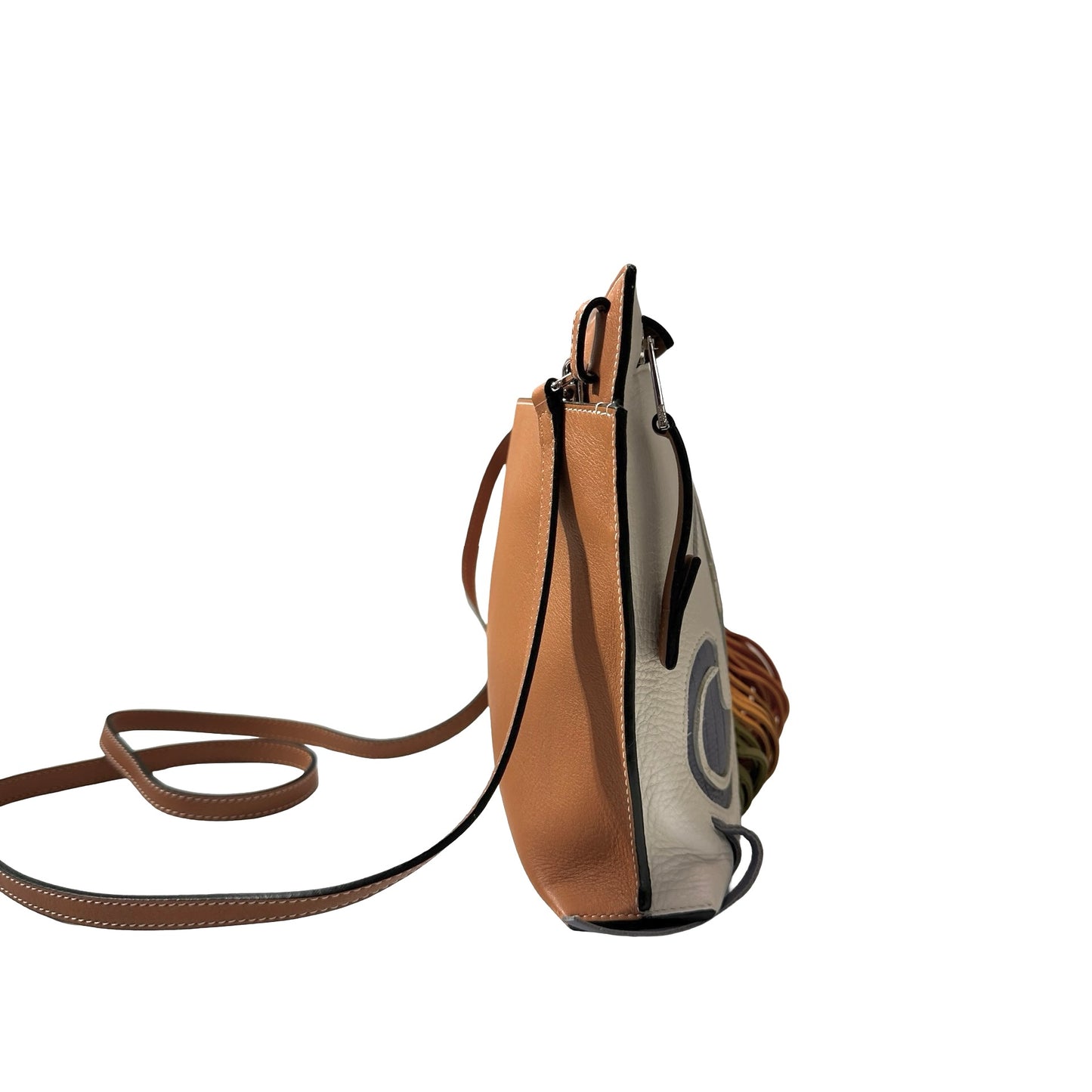 Used LOEWE Cross Body Cross Body Bag White Orange Green Yellow Rainbow