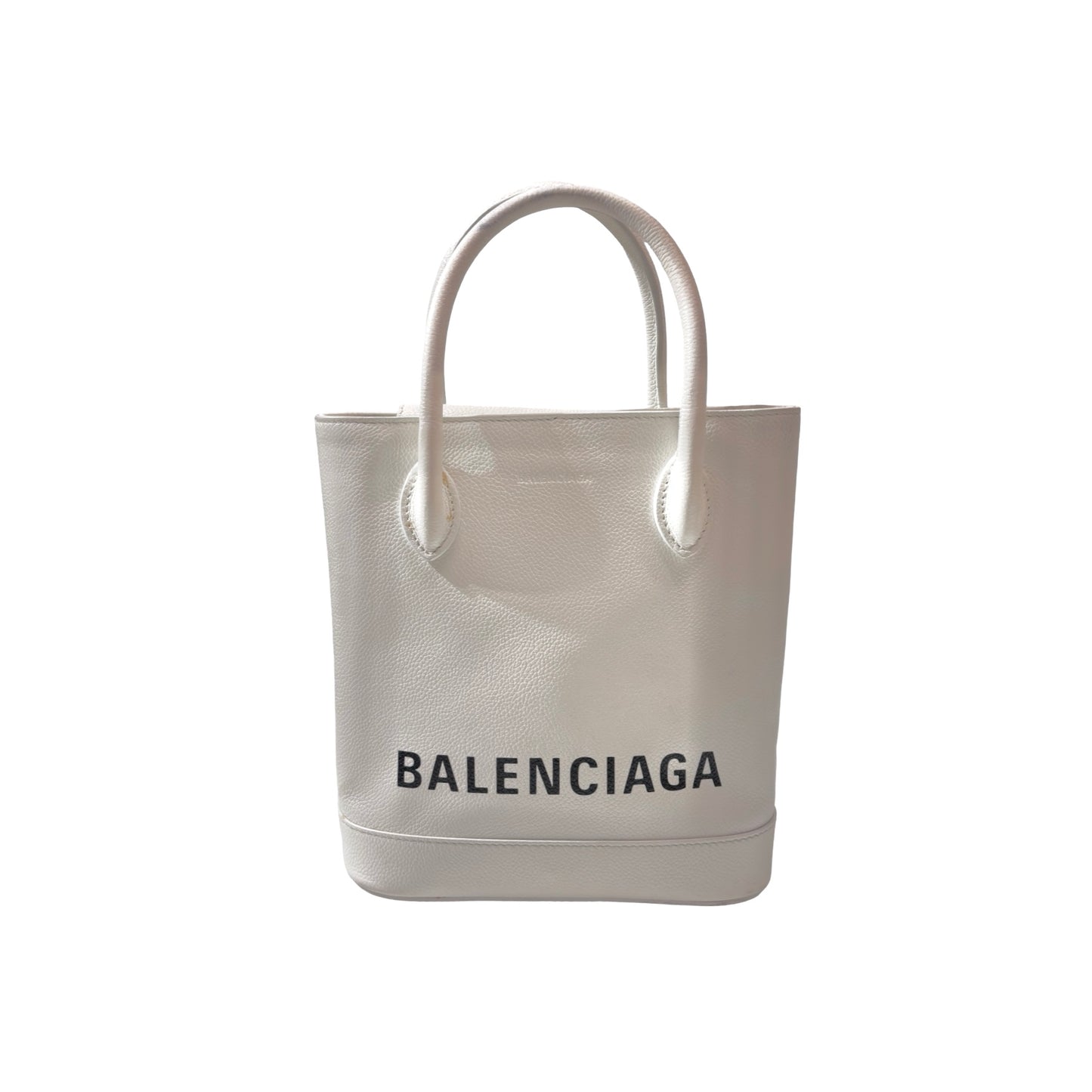 Used BALENCIAGA Calfskin Leather Cross Body Bag PHW White