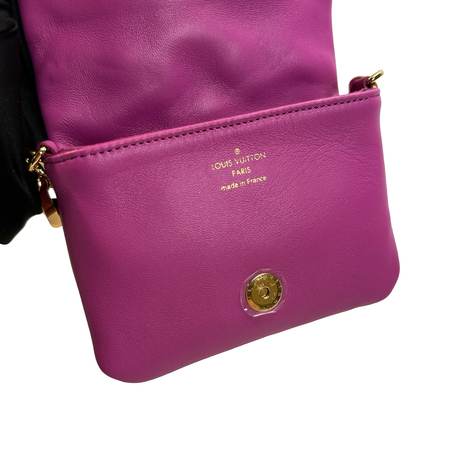Used LOUIS VUITTON Monogram Embossed Lambskin Coussin Mini Bag Purple， GHW