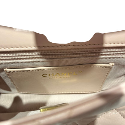 Unused CHANEL Flap Cross Body Bag Pink GHW