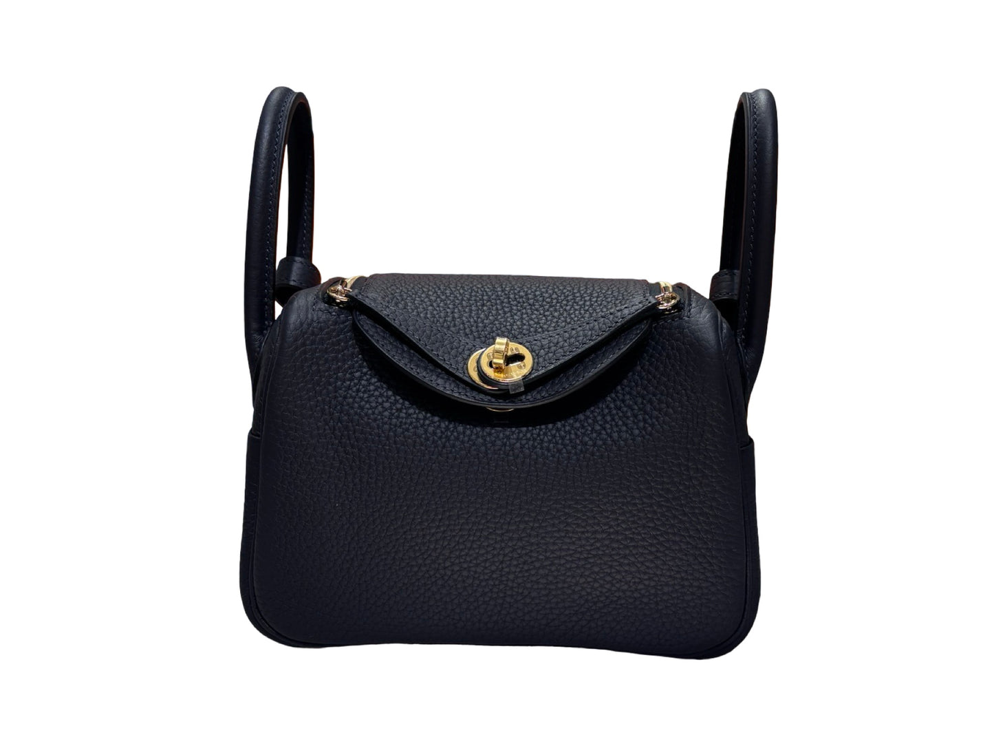 New HERMÈS Mini Lindy Two Way Shoulder Bag Caban GHW