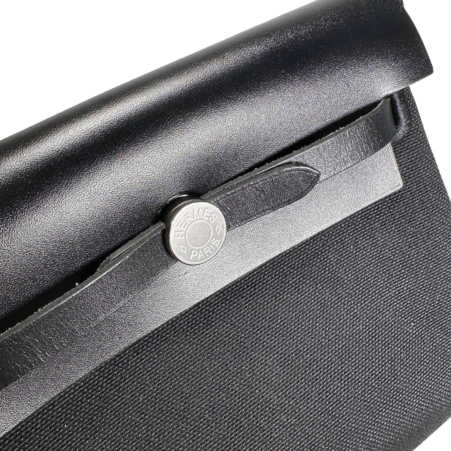 Brand New HERMES Toile Leather Herbag Zip 31 Crossbody Bag Black