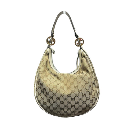 Used GUCCI Monogram Hobo Bag Beige Brown