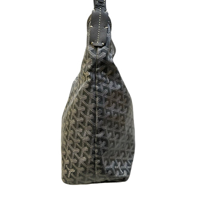 Used GOYARD Goyardine Canvas Rouette Hobo Bag Grey