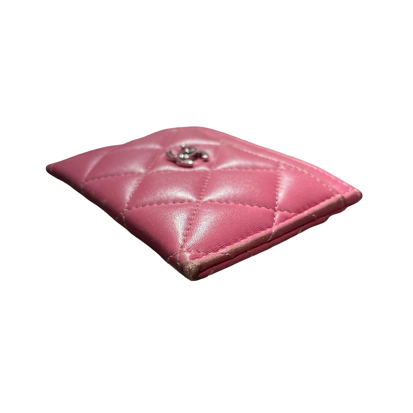 Used CHANEL Card Holder Card Holder Pink PHW