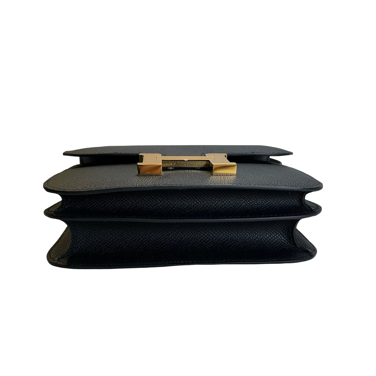 Brand New HERMES Epsom Mini Constance Cross body bag Black Gold