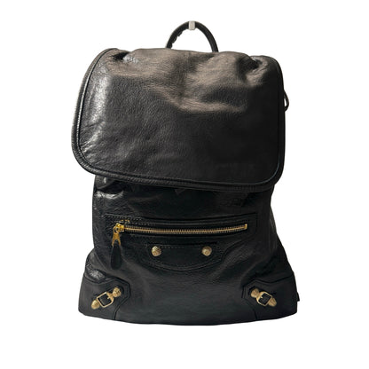 Used BALENCIAGA Backpack Black GHW