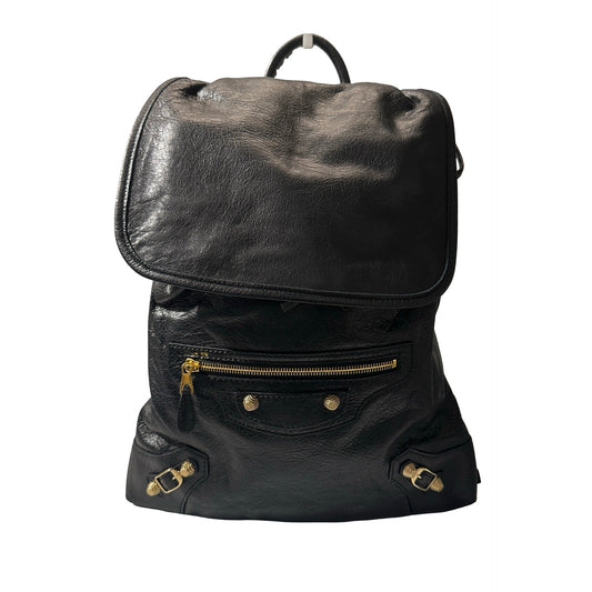 Used BALENCIAGA Backpack Black GHW