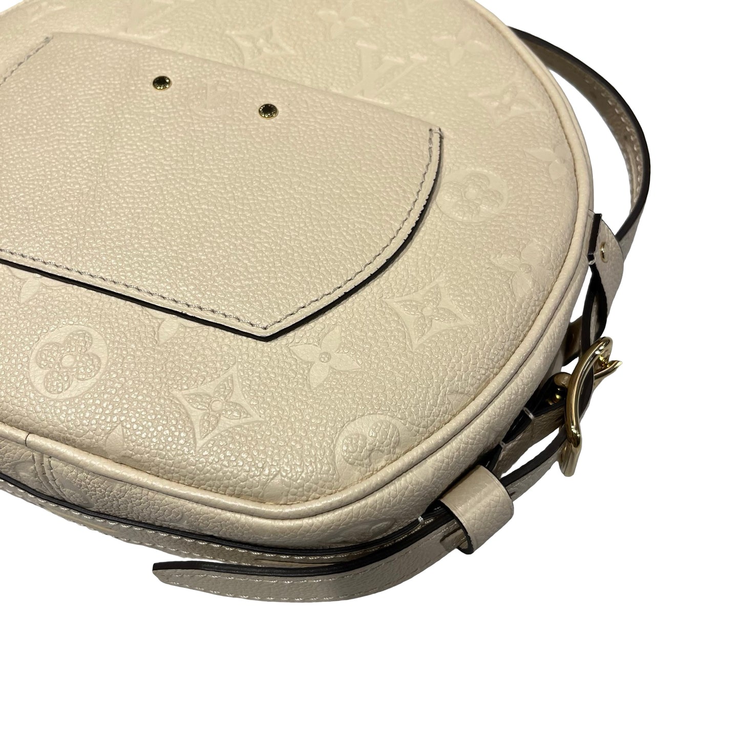 Used LOUIS VUITTON Calfskin Leather Cross Body Bag White GHW