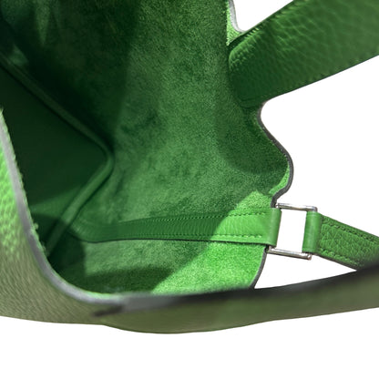 Brand New HERMES Clemence Picotin Lock Bucket Bag Green
