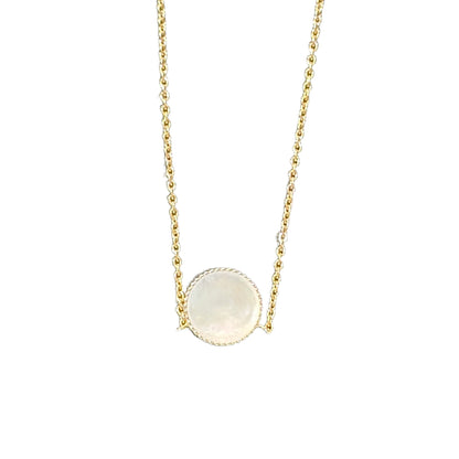 Used DIOR Yellow Gold Mother of Pearl Diamond Petite joaillerie RDV Necklace Necklace GHW