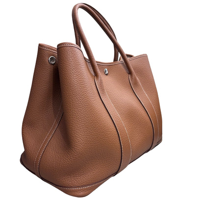 Used HERMÈS Garden Party Tote Bag Beige GHW