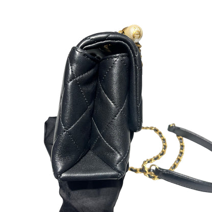 Used CHANEL Shoulder Bag Black GHW