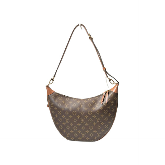 Used Louis Vuitton Monogram Canvas Loop Hobo Bag Brown GHW