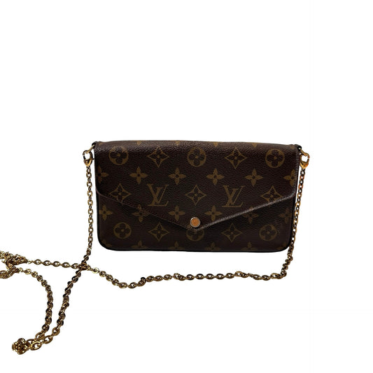 Used Louis Vuitton Monogram Eclipse coated canvas Pochette Felicle Shoulder Bag Monogram