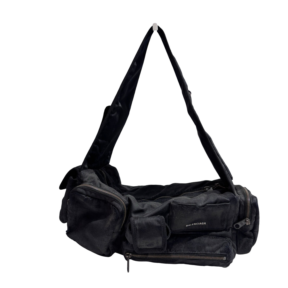 Used BALENCIAGA Solid Explorer Belt Bag Belt bag Black