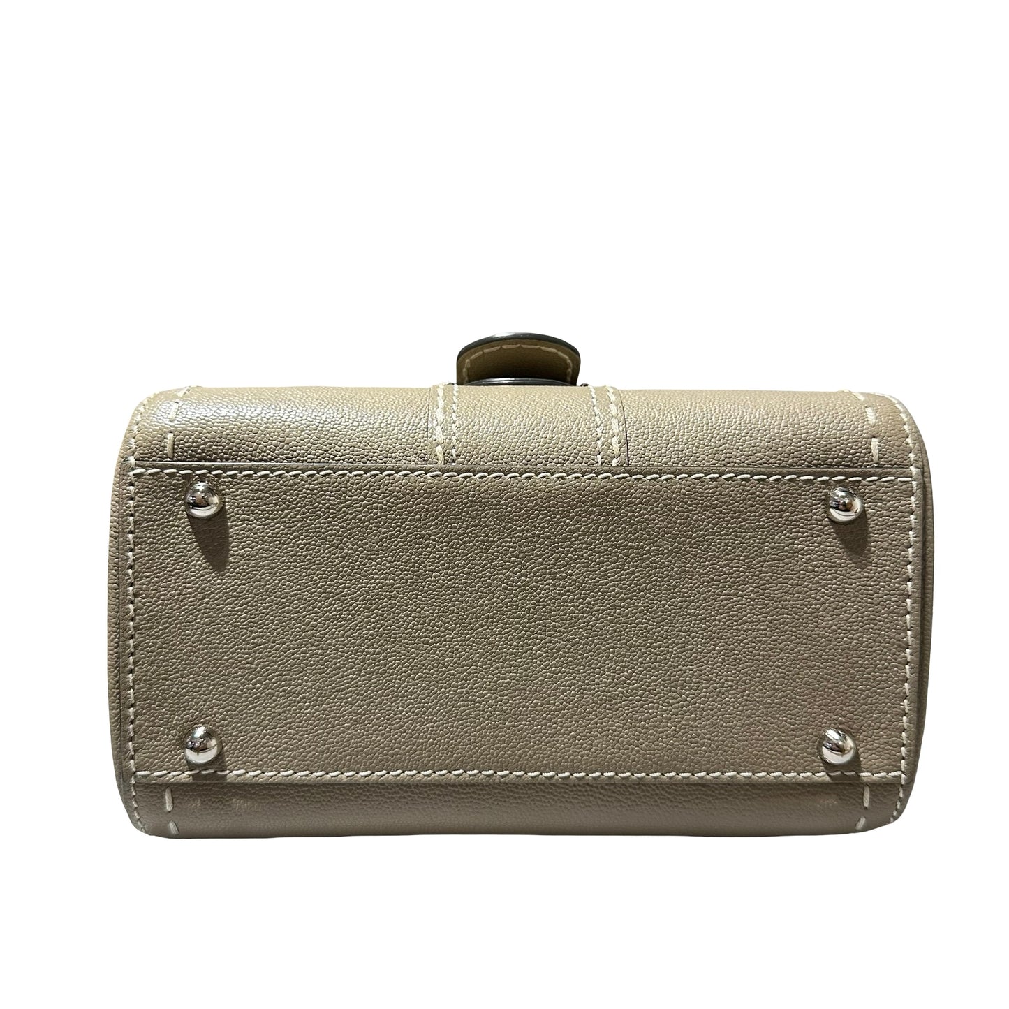 Used DELVAUX Brillant Mini Shoulder Bag Grey PHW