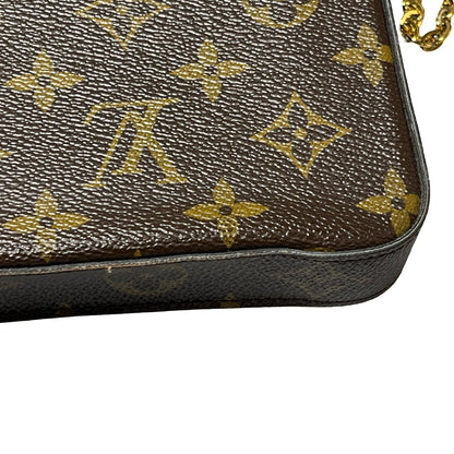 Used LOUIS VUITTON Félicie Pochette Clutch Bag Brown GHW