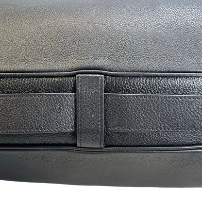 Used CELINE Leather Sangle Bucket Bag Shoulder Bag Black