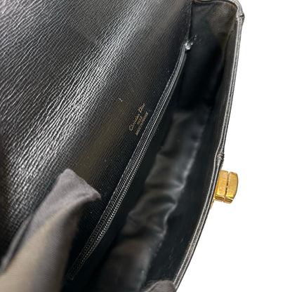 Used DIOR Epi Leather Vintage cross body Shoulder Bag Black GHW