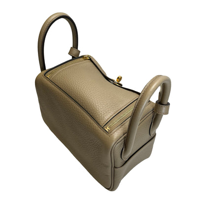 Brand New HERMES Clemence Lindy Handbag Etoupe