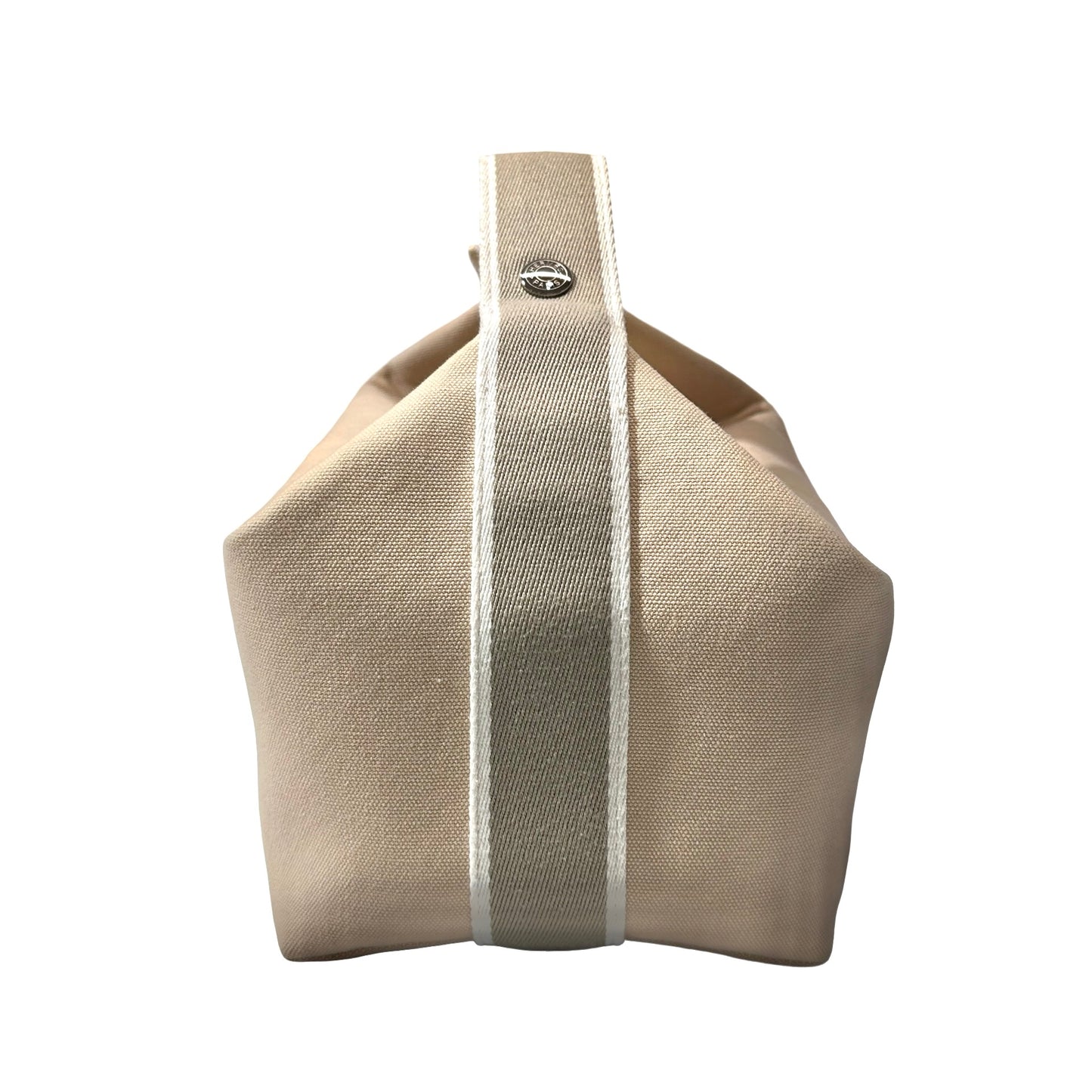 HERMES Canvas Bride-a-Brac GM Pouch Beige