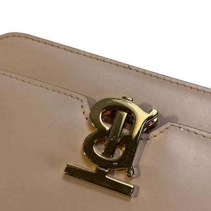 Used BURBERRY Calfskin TB Bag Shoulder Bag Beige