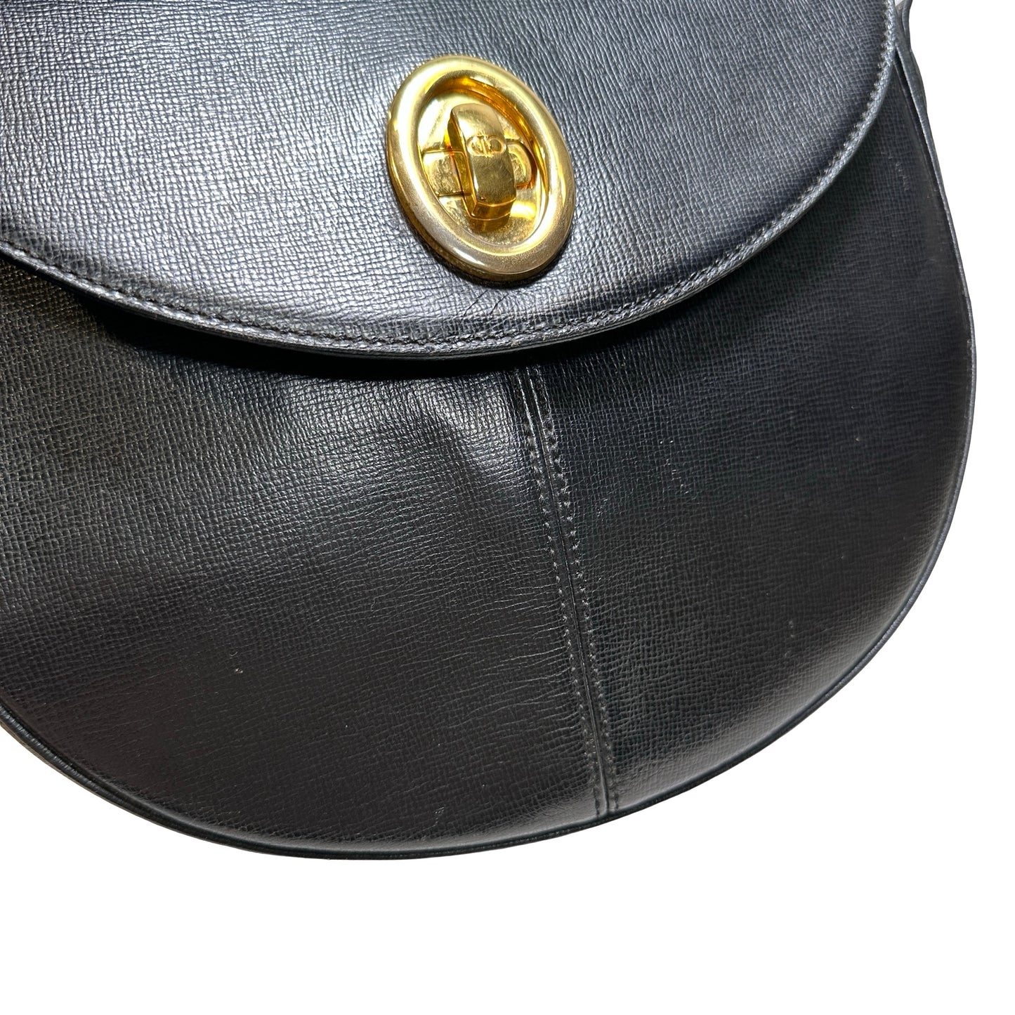 Used DIOR Epi Leather Vintage cross body Shoulder Bag Black GHW