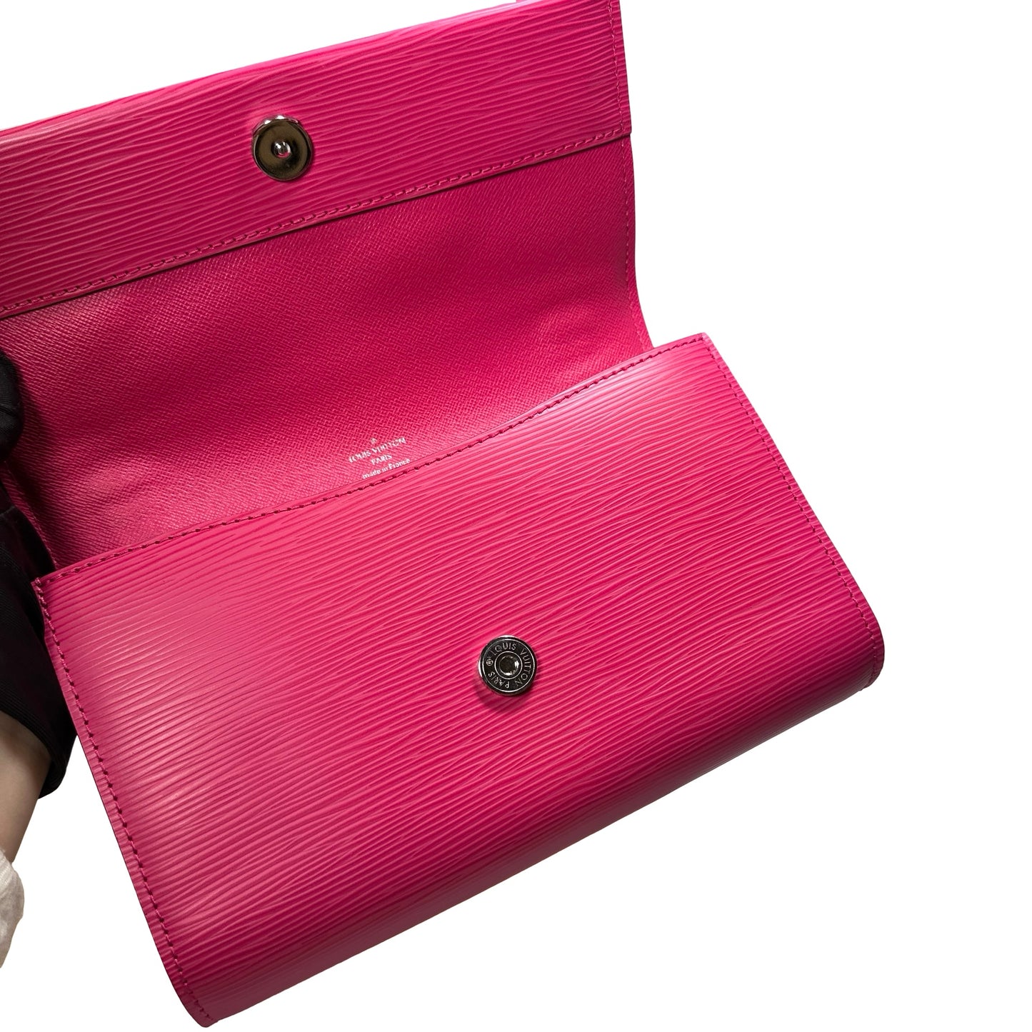 Used LOUIS VUITTON Leather Epi Clery Bag Pouch Pink PHW