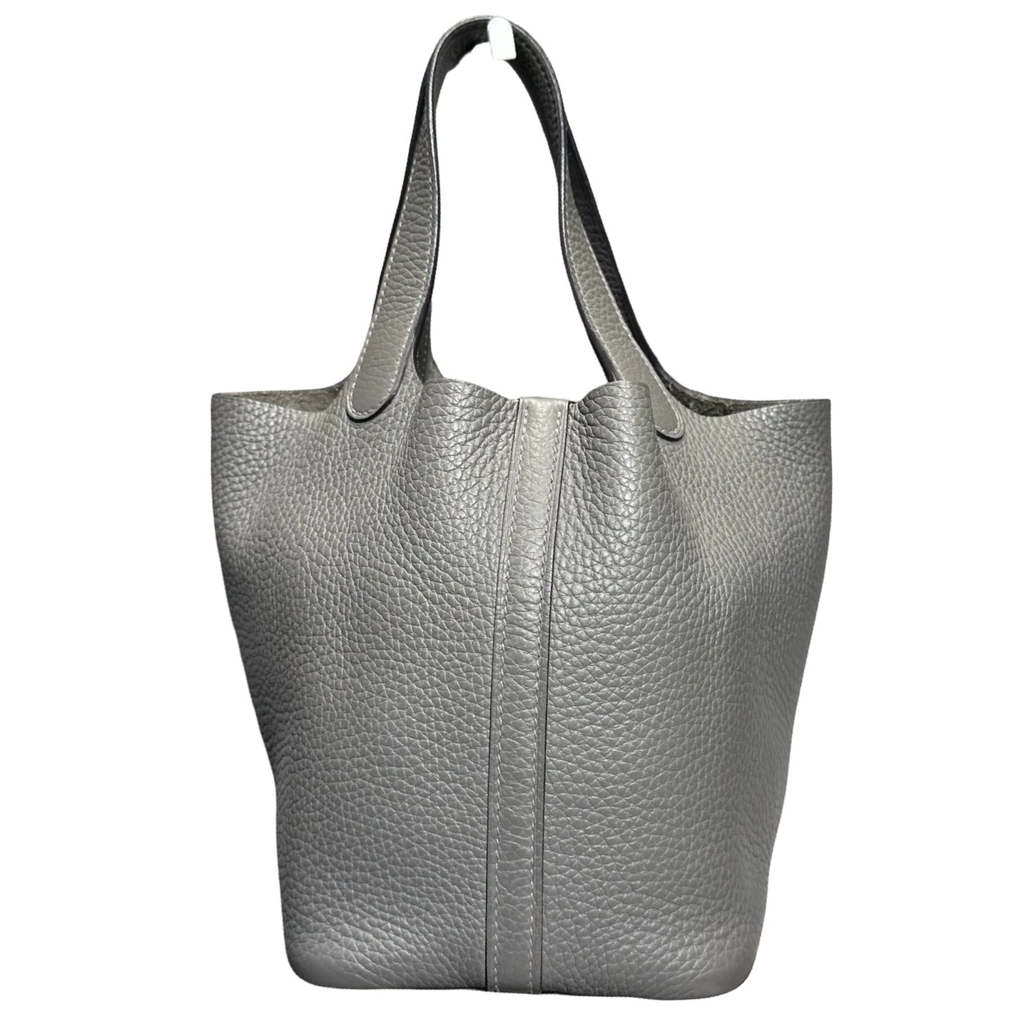 Used HERMÈS Bucket Bag Grey GHW