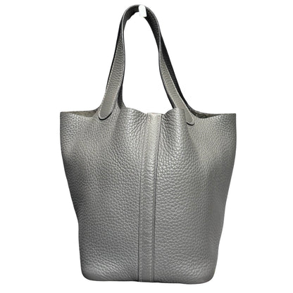 Used HERMÈS Bucket Bag Grey GHW