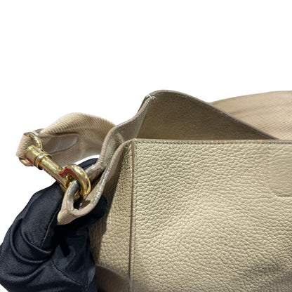 Used CÉLINE Seau Sangle Medium Shoulder Bag Beige GHW