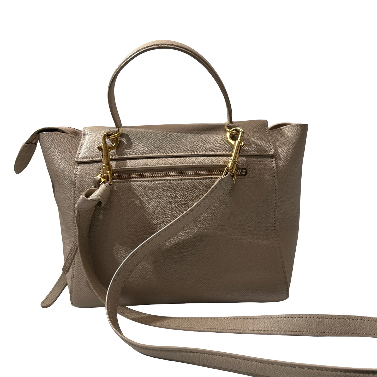 Used Céline Belt Cross Body Bag Beige
