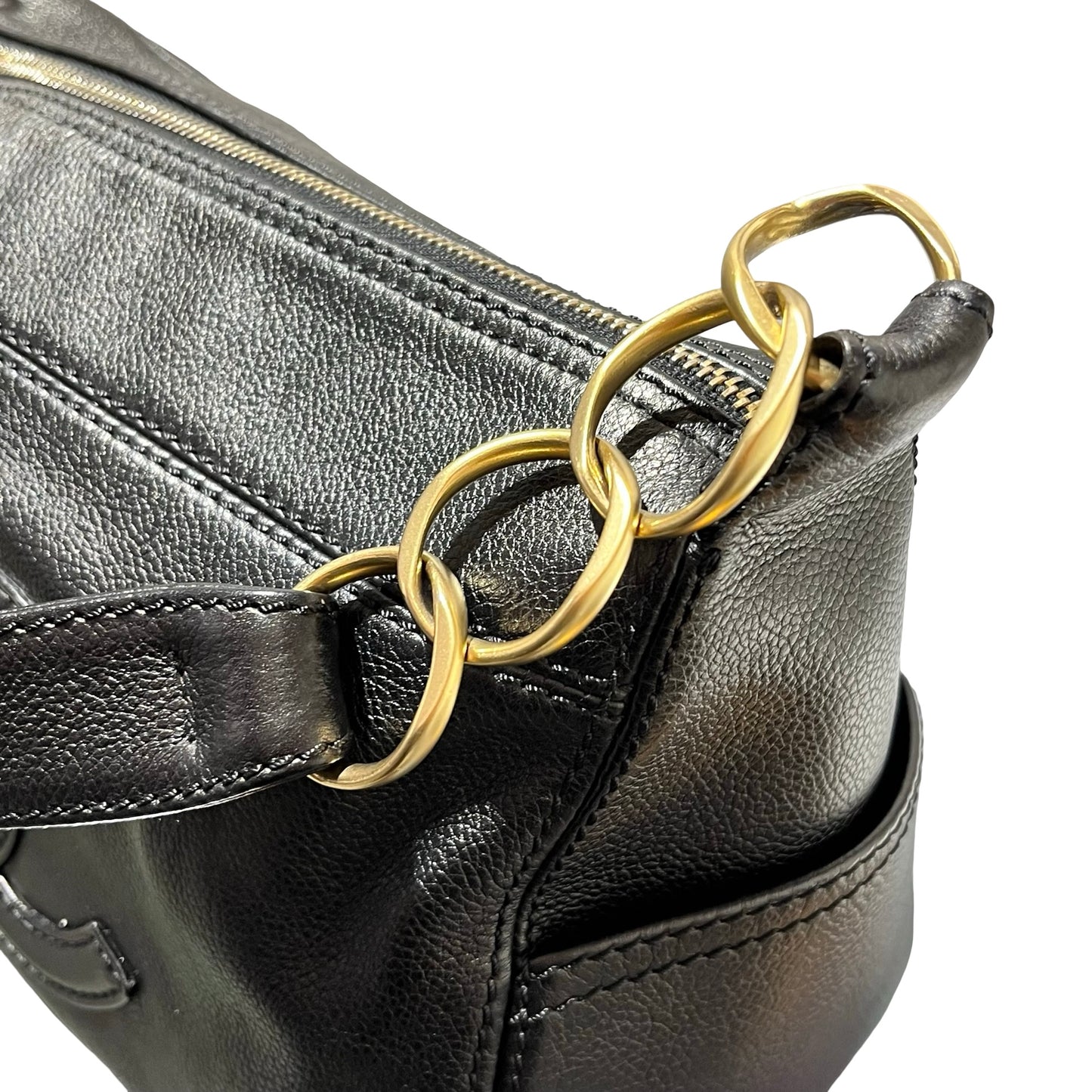 Used CHANEL Vintage Hobo Hobo Bag Black GHW