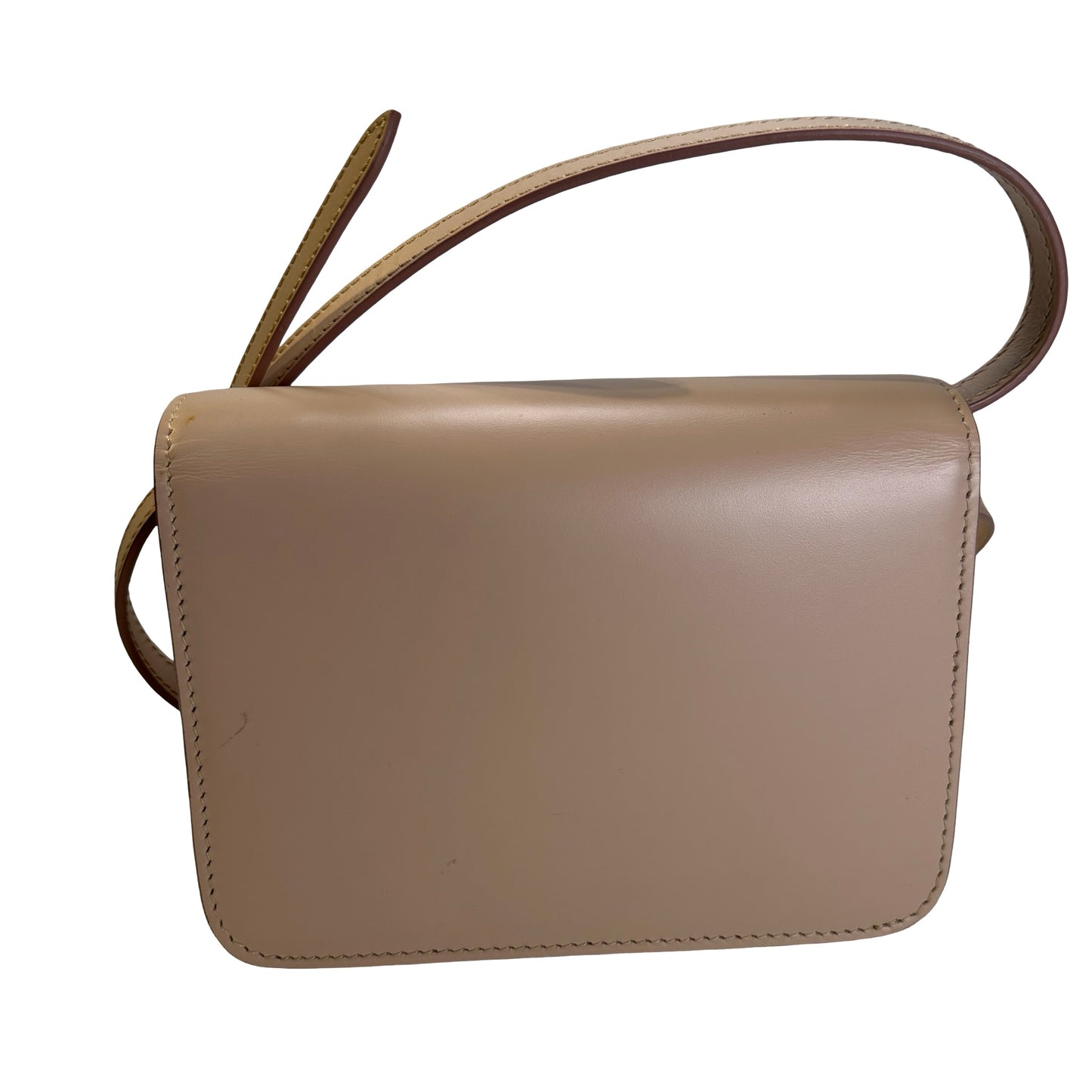 Used BURBERRY Calfskin TB Bag Shoulder Bag Beige