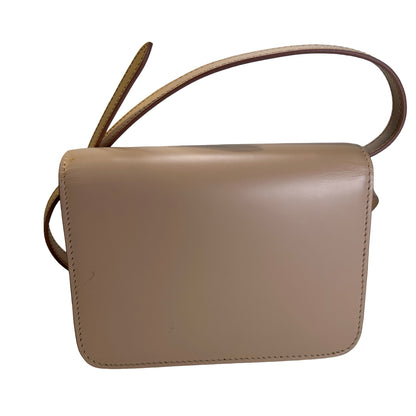 Used BURBERRY Calfskin TB Bag Shoulder Bag Beige