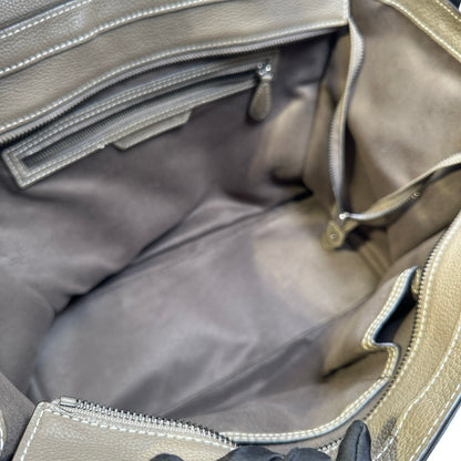 Used CELINE Leather Phantom Handbag Taupe