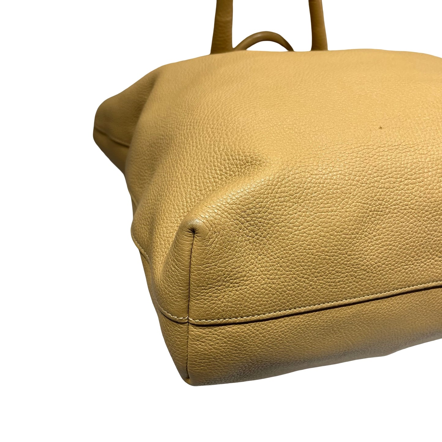 Used PRADA Tote Bag PHW Beige Blue