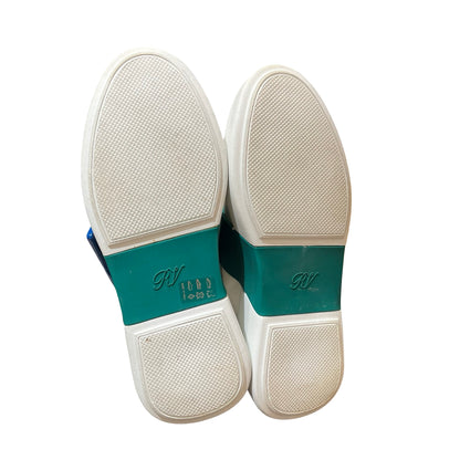 Used ROGER VIVIER Used Roger Vivier Viv Skate Sneakers Shoes Shoes White Blue Green