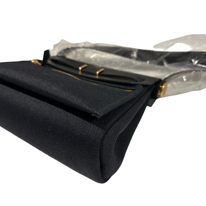 Brand New HERMES Toile Herbag Two Way Shoulder Bag Black Noir